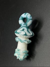 Image 4 of Aqua UV swirl Mushroom Pendant 