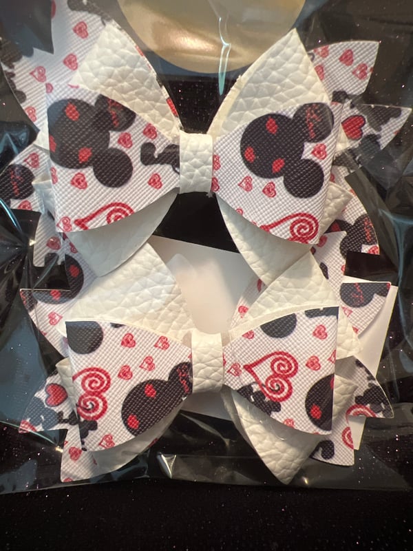 Image of 4" Mouse Leather Bows