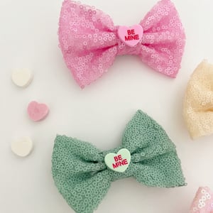 Image of Conversation Heart Sequin Bow