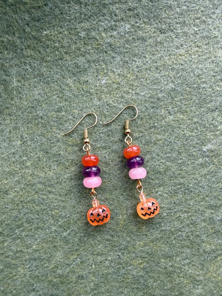 Image of Cute Jack-o-lantern earrings 🎃