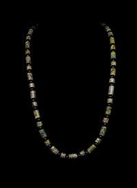 Image 1 of Australian Green Lace Jasper and Black Obsidian Necklace