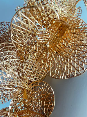 Image of Gold orchid headpiece #2