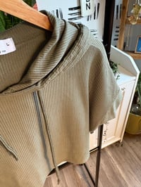 Image 2 of Crop ribbed hoodie top 