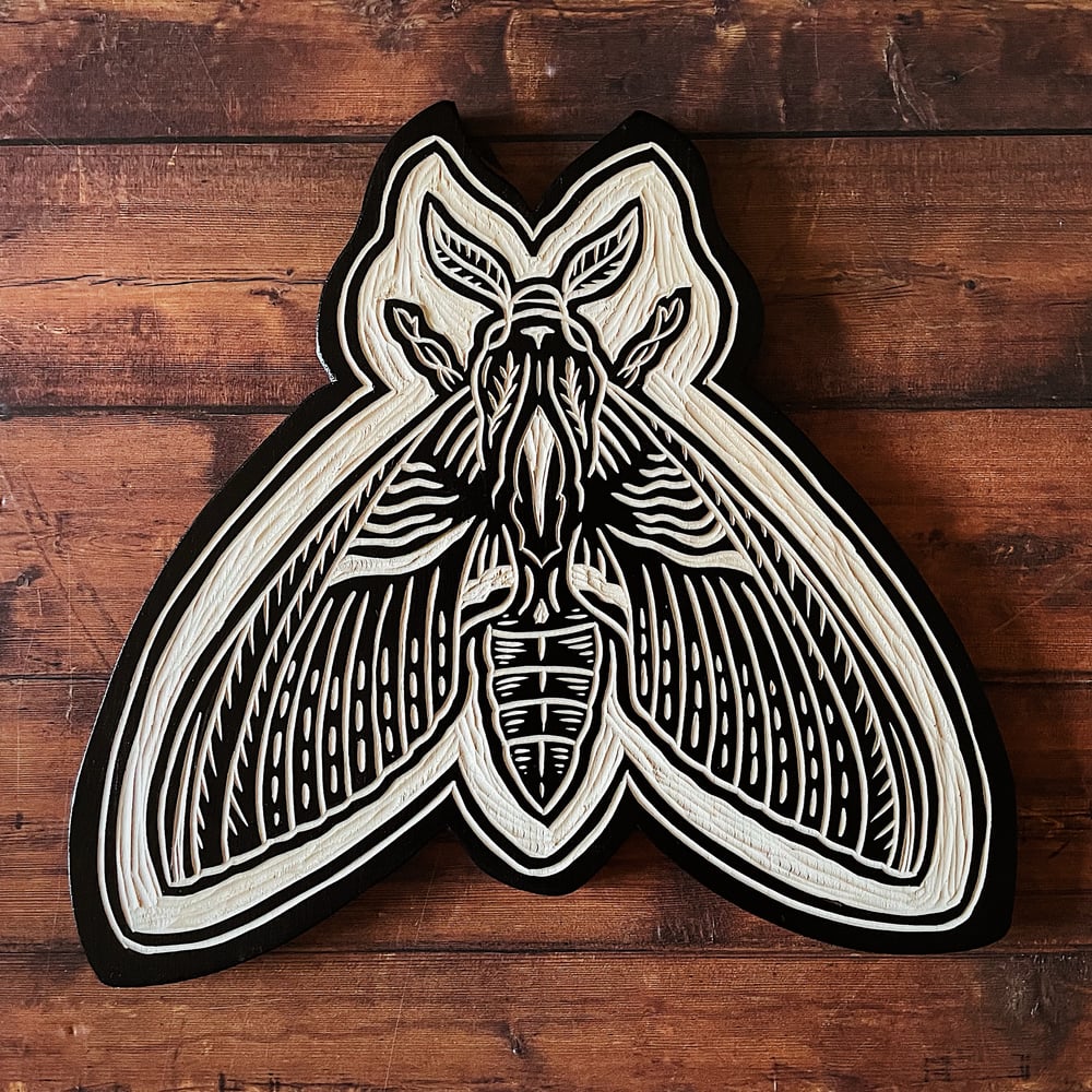 Image of Hawk Moth Woodcut 