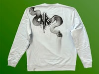 Image 2 of “EYE ROLL” CUSTOM PAINTED PULLOVER SWEATSHIRT LARGE