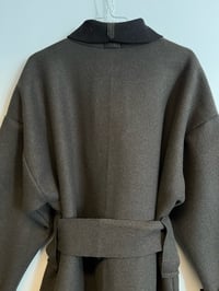 Image 11 of Lang grå/brun uldfrakke (s-xl)