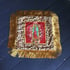 Leopard print fabric and red virgin of Guadalupe cushion cover with gold fringe Image 12