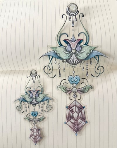 Image of Truedrop alien flower transparent sticker