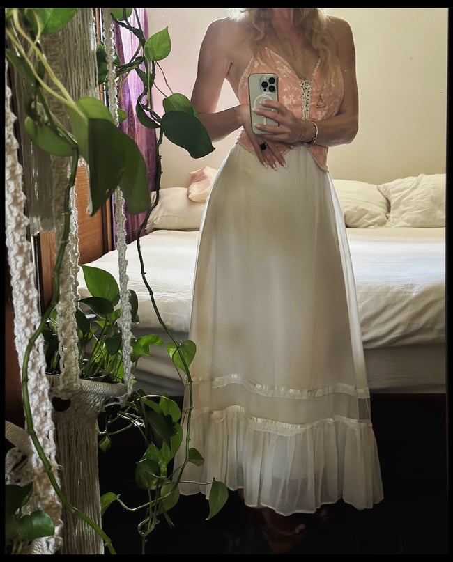 70s Gunne Sax voile maxi skirt