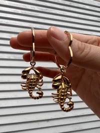 Image 8 of SCORPION HEART HOOP EARRINGS 