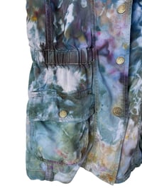 Image 9 of ♻️ UPCYCLED S Soft Utility Vest in Dark Overdyed Watercolor Ice Dye