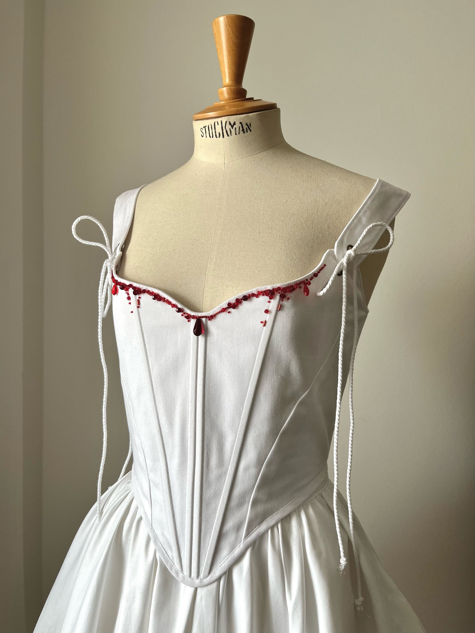 Vampire Corset - white | Bottega Noctuae Vampire Corset - white | Bottega Noctuae