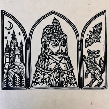 Vlad Dracula Block Print