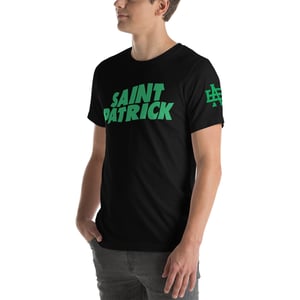 Image of Listen to Saint Patrick Unisex Black T-Shirt