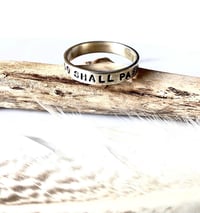 Image 2 of 2 Handmade This Too Shall Pass Sterling Sterling Silver Stacking Rings 925