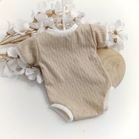 Image 2 of Newborn boys bodysuit Jasper  | beige | off white