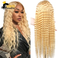 Image 1 of 13x6 HD frontal blonde deep wave wig