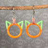 Mini Pumpkin Kitty Face Earrings