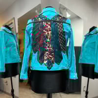 Image 4 of Turquoise Denim & Tie Jacket