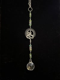 SNAKE CHARMER CAR CHARM - silver green
