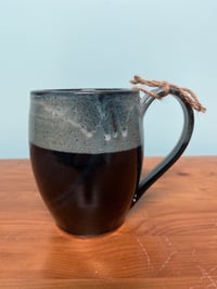 Image 1 of M48 Black Large Mug Wider Blue Lip