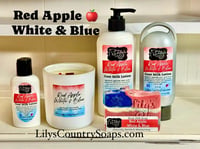 Red Apple White & Blue Goat Milk Lotion