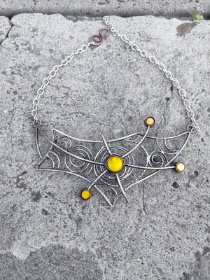 Yellow sun necklace 