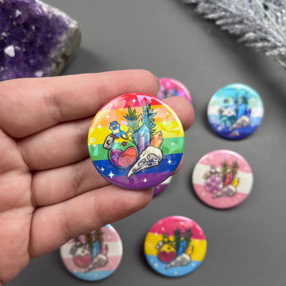 Witchy Pride Flag Button