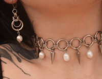 Image 2 of Pearl Drop Hoops