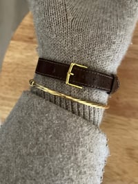 Image 7 of EXTREMELY RARE 1980-90s Citzien Gold Dial Leather Watch 