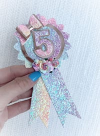 Image 3 of Glitter Rainbow Birthday Badge