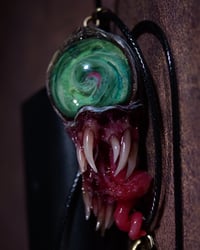 Image 9 of Monstrous Twisted Tongue Pendant, ooak