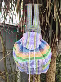 Image 5 of MALIA Mexican Baja woven fabric Backpack - LILAC 