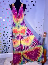 Image 2 of Wide Leg Deep V Jumpsuit