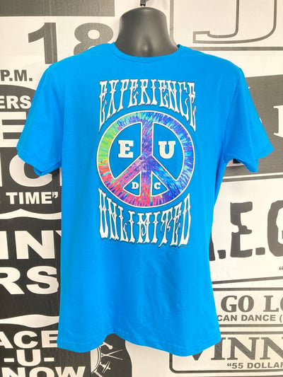 Image of EU "EXPERIENCE PEACE UNLIMITED" Deep Blue Tshirt