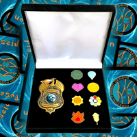 Image 2 of Kanto Region Police Badge and Gym Badge Set