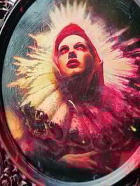 Image 1 of ‘THE VIRGIN MARY’ [ Unique Oval Print - { 1/1 } ] - Hand Embellished Museum Archival Print