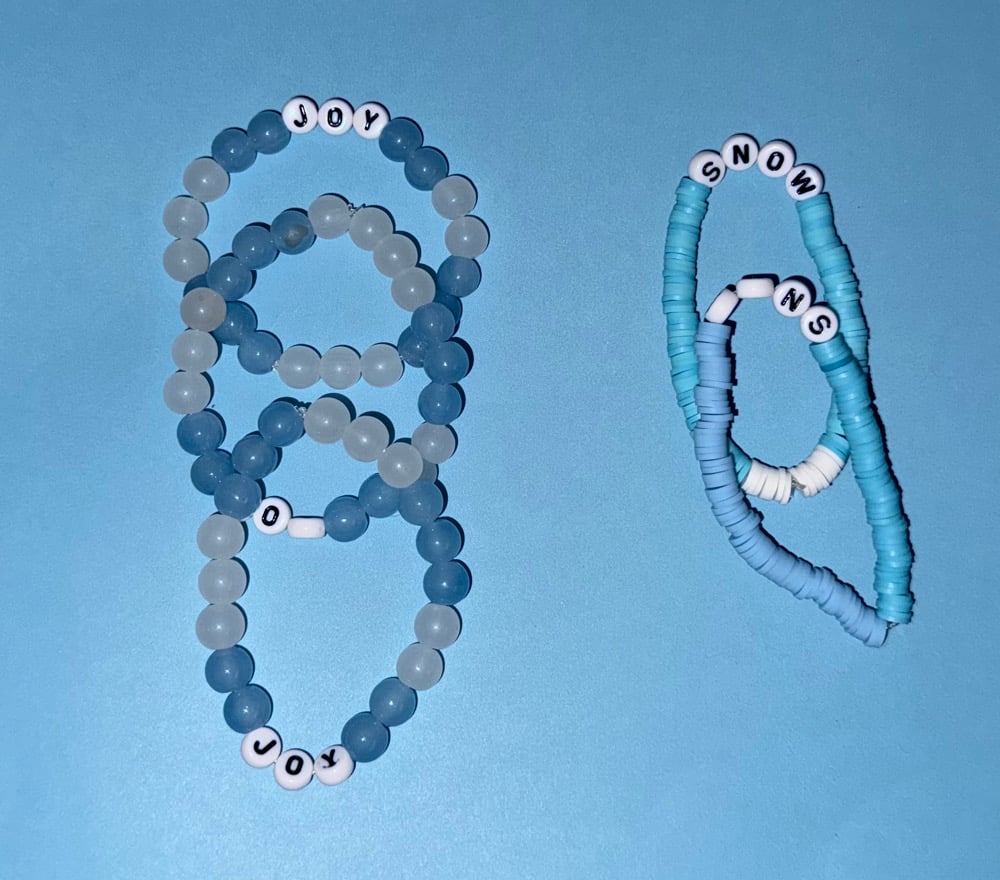 Image of Winter/Christmas Special - Beaded Letter Bracelets