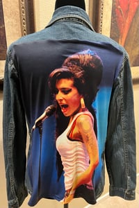 Image 1 of Vintage Blue Denim Jean Jacket Amy Winehouse