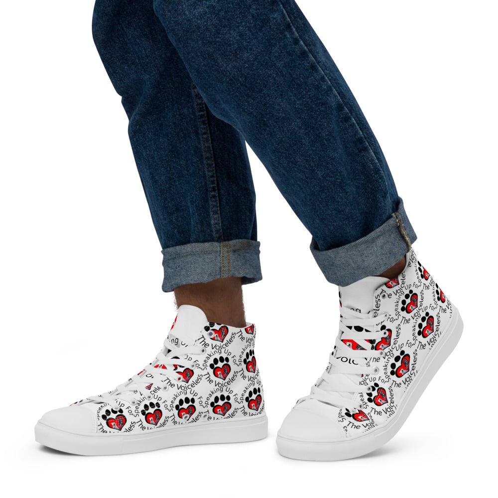 Image of Men’s high top canvas shoes