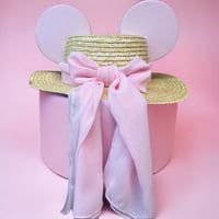 Image 1 of Make it Pink! Straw Boater 