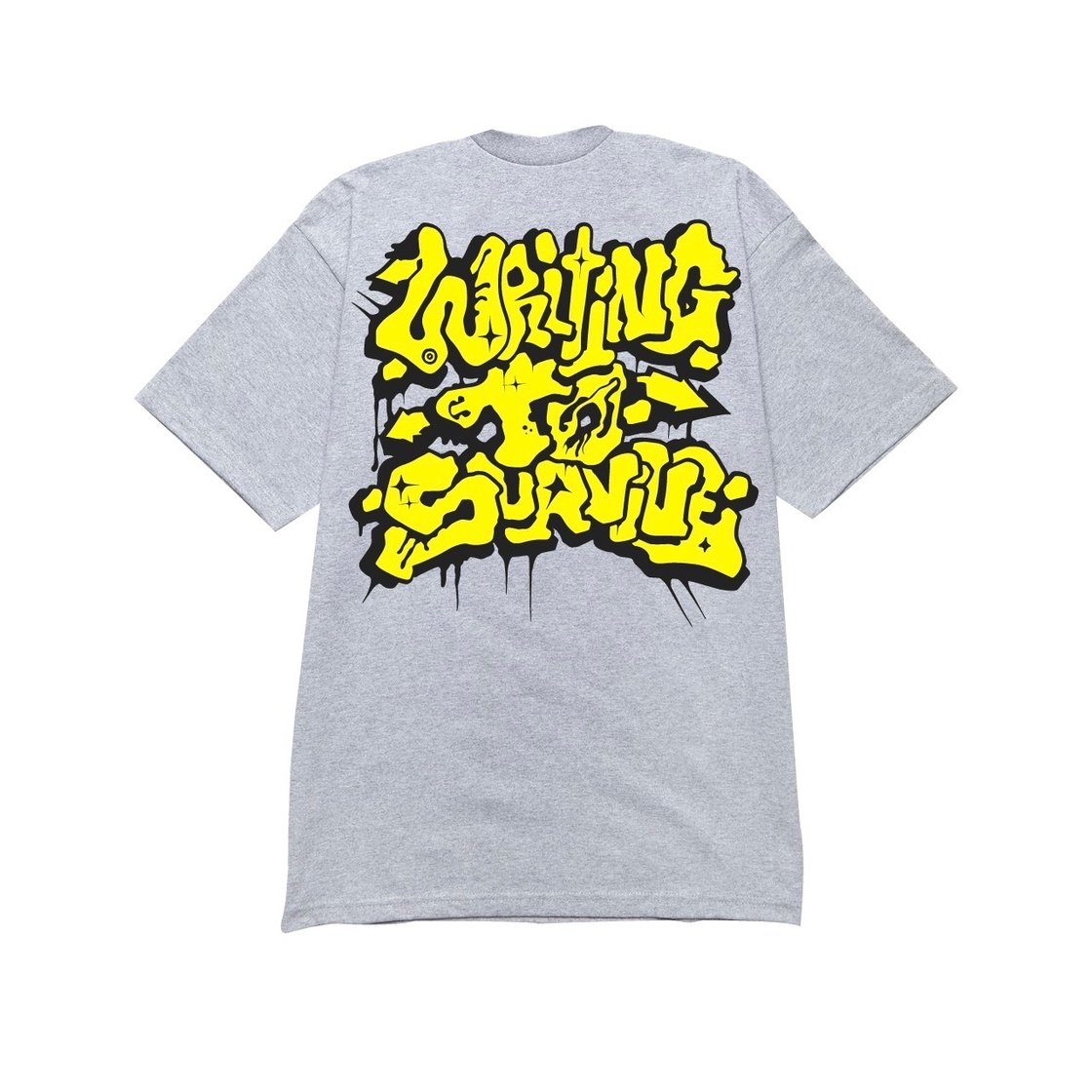 Image of WRITING TO SURVIVE (BLK/GOLD/GREY TEE)