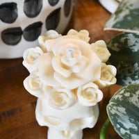 Image 3 of Rose Crown Skull Candle 