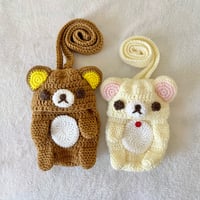 Image 1 of Korilakkuma/Rilakkuma/Chairoikoguma/Kiiroitori Crochet Bag