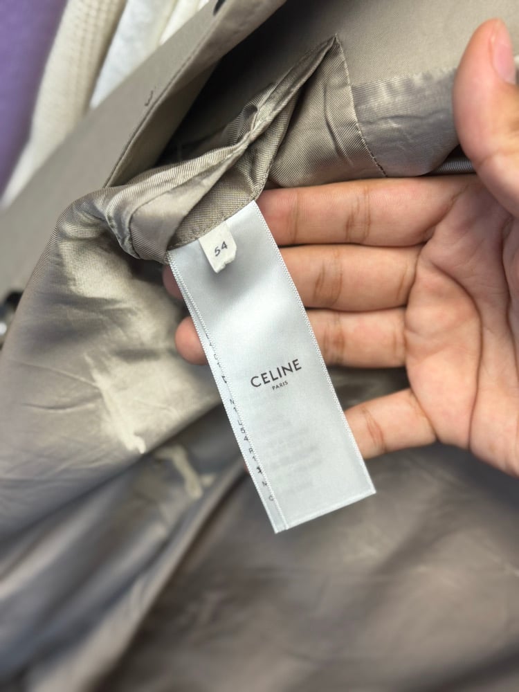 Image of Celine SS22 Gabardine Faces Mac Coat