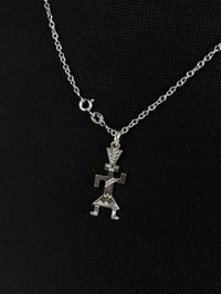 Image 3 of .925 Silver Native American Tribal Figure Pendant Necklace