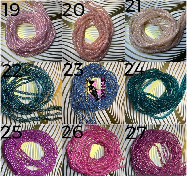 Solid Color Waistbeads 