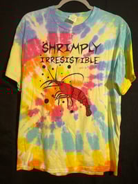 Image 1 of MEDIUM Shrimply Irresistible Tie Dye Shirt 1