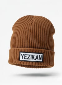 Image 1 of Yezikan Embroidered Patch Cuffed Knitted Cap