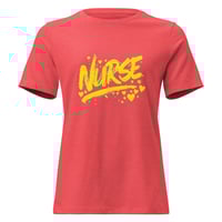Image 5 of Women's Relaxed T-Shirt, Graffiti Style Nurse Tee